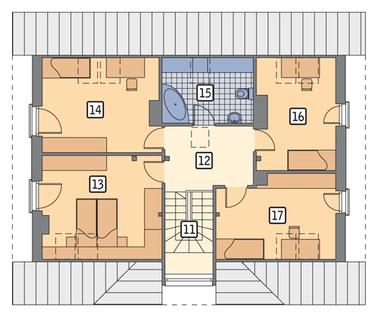RZUT PODDASZA POW. 66,6 m²